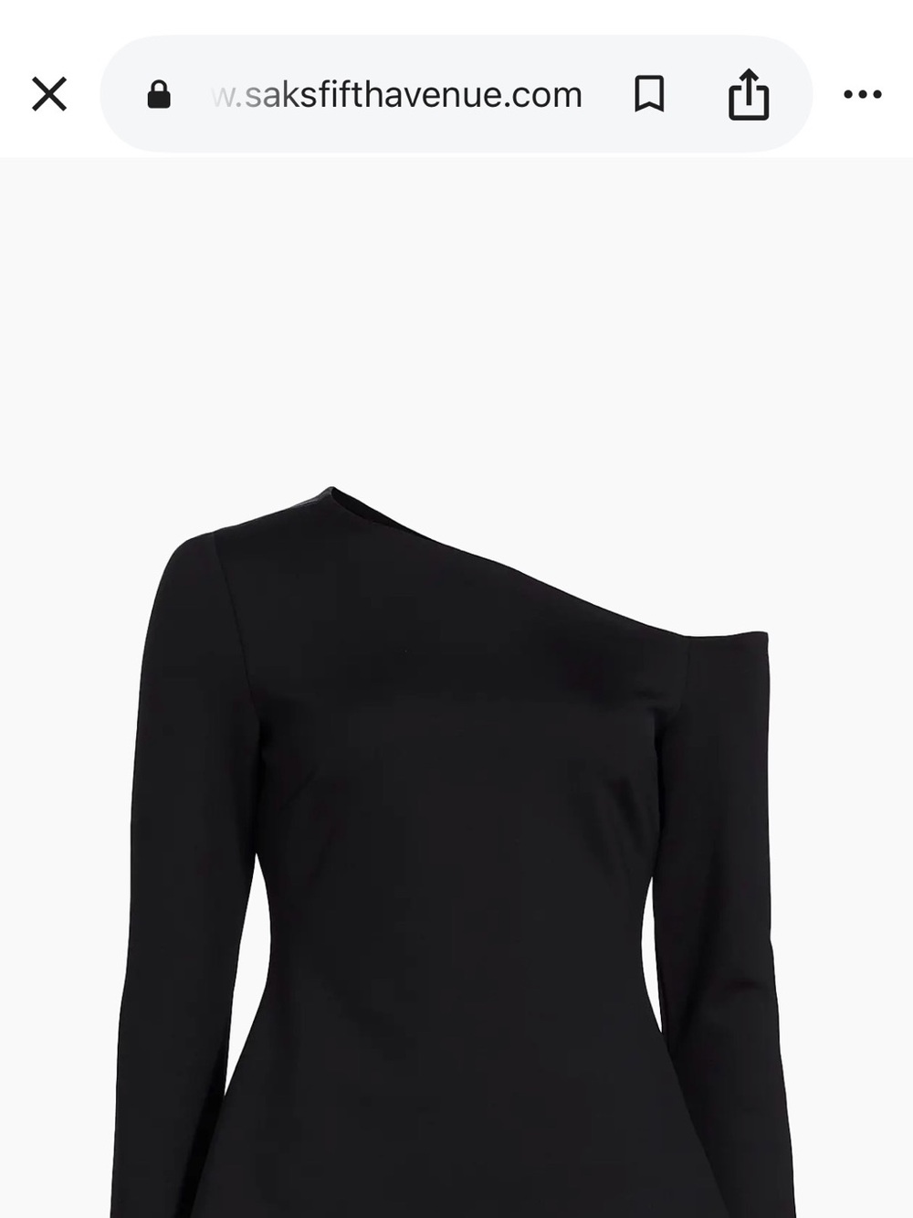 NWT Rosetta Getty AsymmetricScuba Double-Knit Top Black Size M